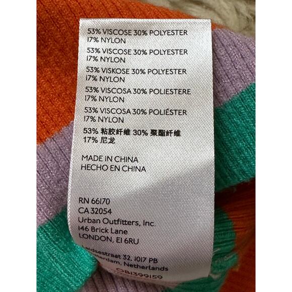 Anthropologie Maeve Striped Turtleneck Sweater colorblock Ribbed - Picture 6 of 12